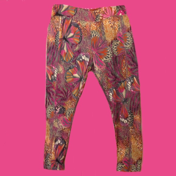 LAST PAIR 1X Buttery Soft Monarch BUTTERFLY & Animal Print Legging - Picture 4 of 8
